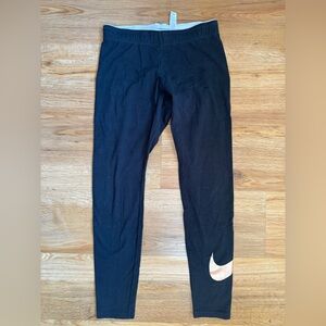 Nike Black Leggings with White Trim